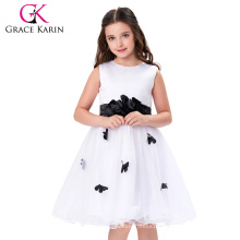 Grace Karin Princess White Children Girl Dress Sleeveless Flower Girl Dress For Wedding 12 Year Girl Without Dress CL007550-1